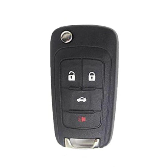 2010-2021 Chevrolet / 4-Button Flip Key / PN: 5921872 / OHT05918179 / HU100 / PEPS (AFTERMARKET)