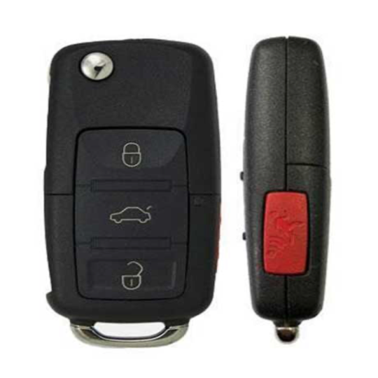 Volkswagen 4 Button Flip Key Remote 2005-2011 For NBG92596263 | Aftermarket