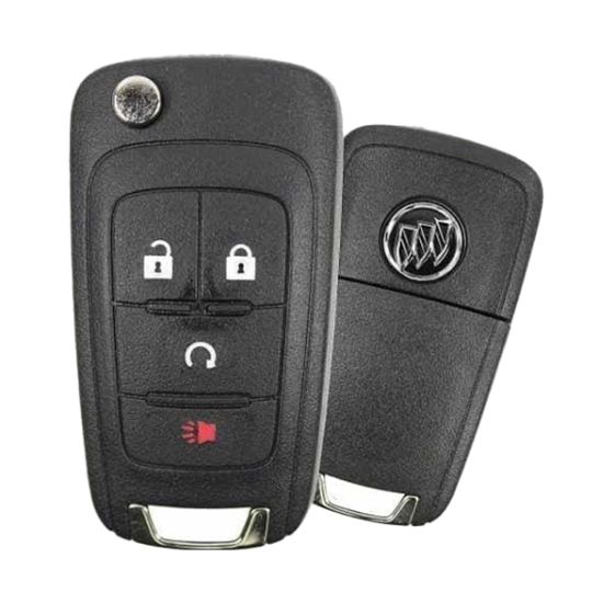 2013-2018 Buick Encore Enclave / 4-Button Flip Key / PN 13585814 / AVL-B01T1AC (OEM Refurb)
