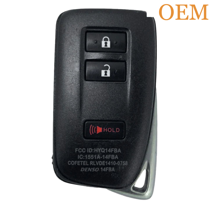 2015-2020 Lexus / 4-Button Smart Key / PN: 89904-78070 / HYQ14FBA (AG Board 2110) (OEM Refurb)
