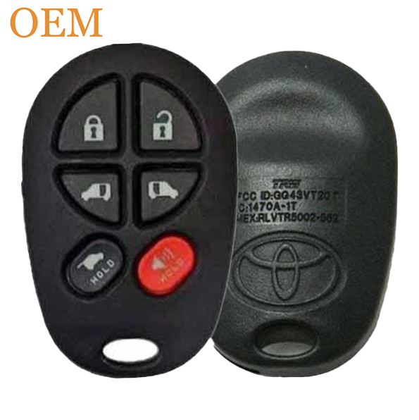 2004-2020 Toyota Sienna / 5-Button Keyless Entry Remote / PN: 89742-AE030 / GQ43VT20T (OEM Recase)