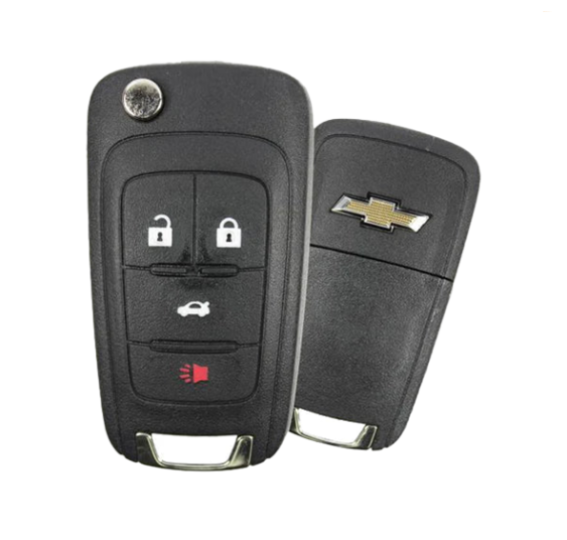 Chevrolet 2010-2021 OEM 4 Button Flip Key Remote AVL-B01T1AC/ OHT01060512 / V2T-01060512