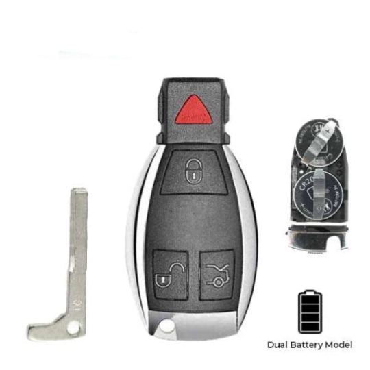 1997-2014 Mercedes Benz / 4-Button Fobik Key / IYZ-3312 / 315 MHz (Double Battery) (AFTERMARKET)