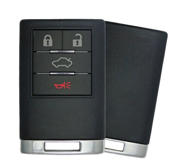 2008-2015 Cadillac CTS DTS STS / 4-Button Smart Key / PN: 25946298 / M3N5WY7777A (Driver 1) (OEM RECASE)