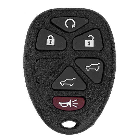 GM 2007-2014 OEM 6 Button Keyless Entry Remote with Hatch & Hatch Glas ...