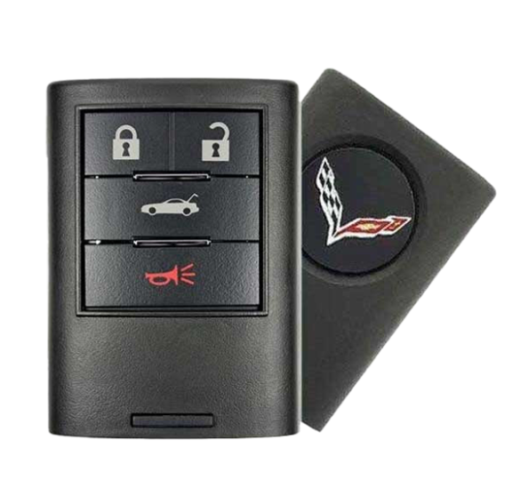 2005-2013 Chevrolet Corvette / 4-Button Smart Key / PN: 25926480 25926479 / M3N-5WY7777A (OEM Refurb)