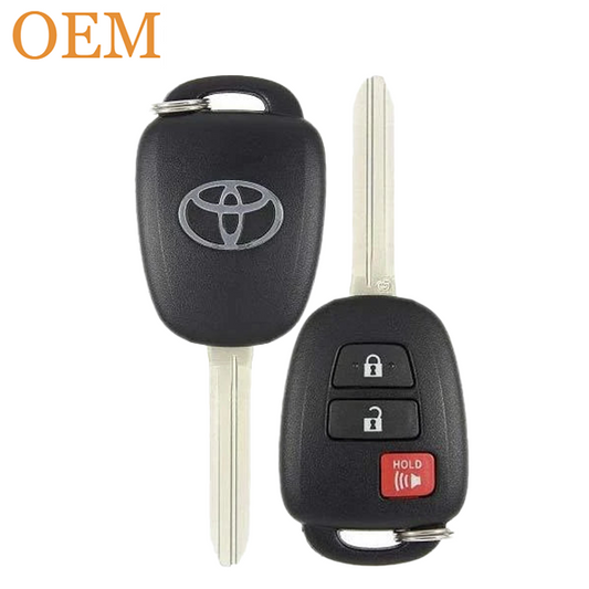 2012-2017 Toyota Prius C / 3-Button Remote Head Key / PN: 89070-52F60 / HYQ12BDM / G Chip (OEM Refurb)