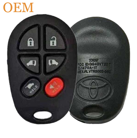 2004-2018 Toyota Sienna / 6-Button Keyless Entry Remote / PN: 89742-AE051 / GQ43VT20T (OEM)