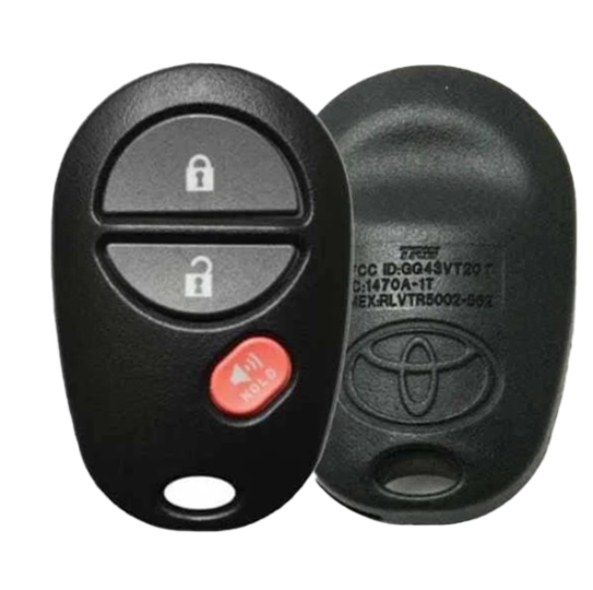 2004-2020 Toyota / 3-Button Keyless Entry Remote / PN: 89742-AE011 / GQ43VT20T (OEM Refurb)