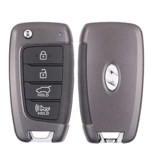 2018-2020 Hyundai Santa Fe / 4-Button Flip Key / KK12 / PN: 95430-S2100 / TQ8-RKE-4F39 (433 mhz) (OEM Refurb)