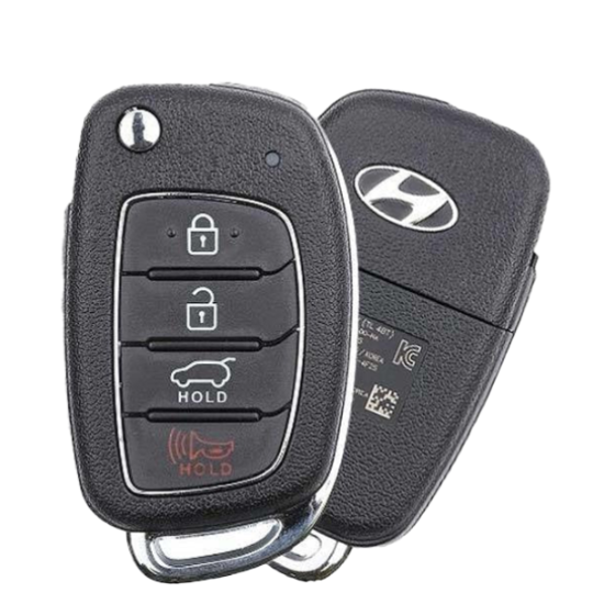 2015-2017 Hyundai Sonata / 4-Button Flip Key / PN: 954430-C1010 / TQ8-RKE-4F16 (OEM Recase)