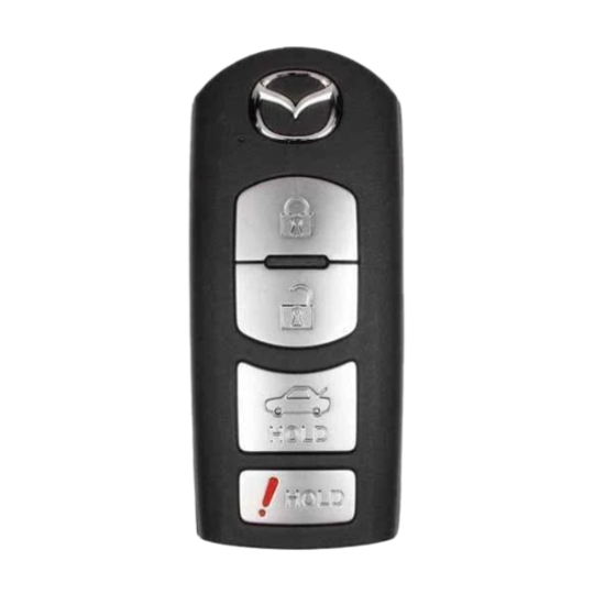 2016-2019 Mazda CX-5 / CX-9 / 4-Button Smart Key w/ Hatch / PN: TKY2-67-5DY / WAZSKE13D01 (OEM Refurb)