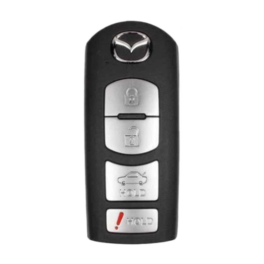 2016-2019 Mazda CX-5 / CX-9 / 4-Button Smart Key w/ Hatch / PN: TKY2-67-5DY / WAZSKE13D01 (OEM Refurb)