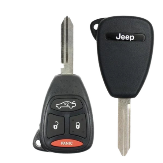 2005-2007 Jeep Commander Cherokee / 4-Button Remote Head Key / PN: 56038768AA / KOBDT04A (OEM Refurb)