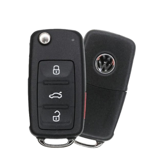 2005-2010 Volkswagen / 4-Button Flip Key / PN: 1K0-959-753-P / NBG92596263 / 315 Mhz (OEM Refurb)