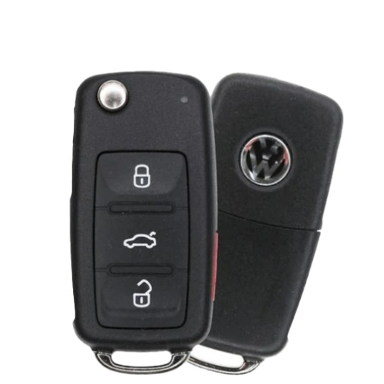2011-2016 Volkswagen / 4-Button Flip Key / PN: 5K0837202AK / NBG010180T / 315 Mhz (OEM Recase)