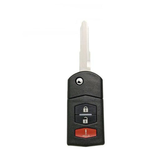 2006-2015 Mazda / 3-Button Flip Key / PN: CC43-67-5RYC / BGBX1T478SKE125-01 (AFTERMARKET)