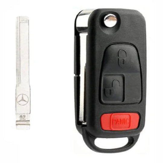 1996-2008 Mercedes SLK Chrysler Crossfire / 3-Button Flip Key / HU64 / PCF7935 44 Chip for KR55 Key Maker (AFTERMARKET)